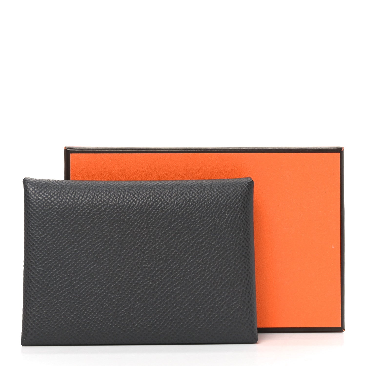 Hermes Epsom Calvi Duo Card Case Graphite 7 of 7