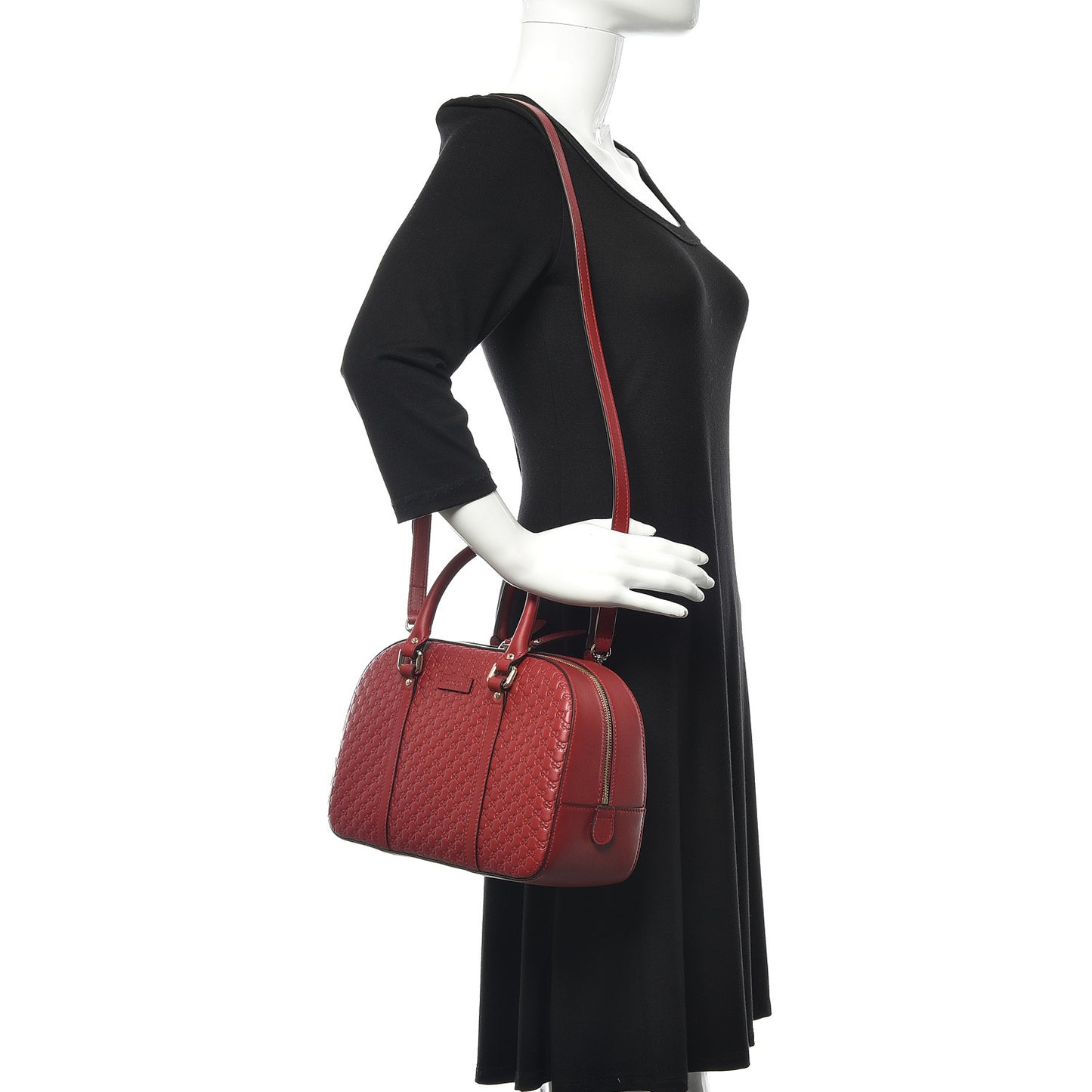 Soft Microguccissima Medium Crossbody Bag Rosso