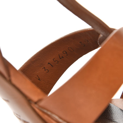 Saint Laurent Calfskin Tribute 75 Platform Sandals 39.5 Tobacco 8 of 9