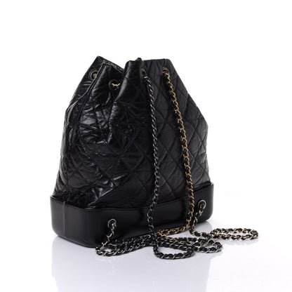Chanel Aged Calfskin Quilted Gabrielle Backpack Black 2 of 4