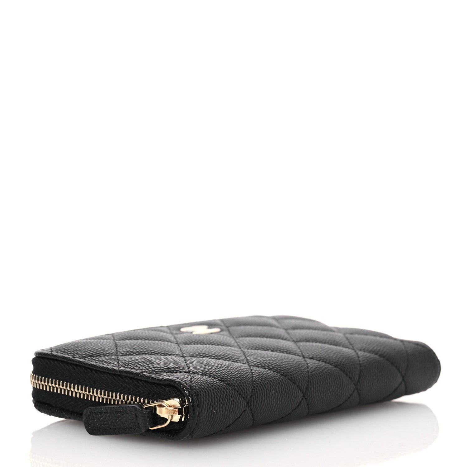 Chanel Caviar Quilted Medium Zip Around Wallet Black 4 of 13