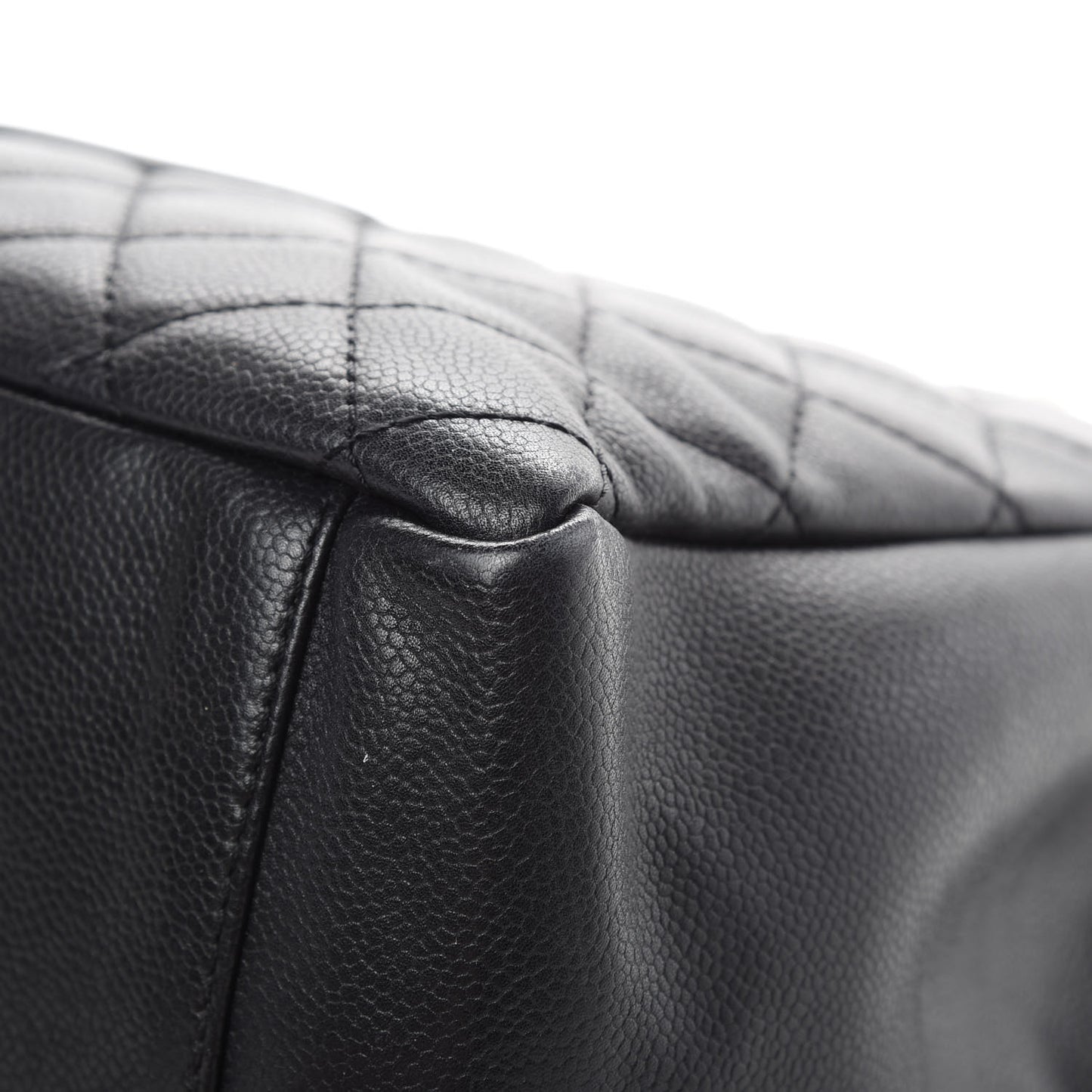 Caviar Quilted Grand Shopping Tote GST Black