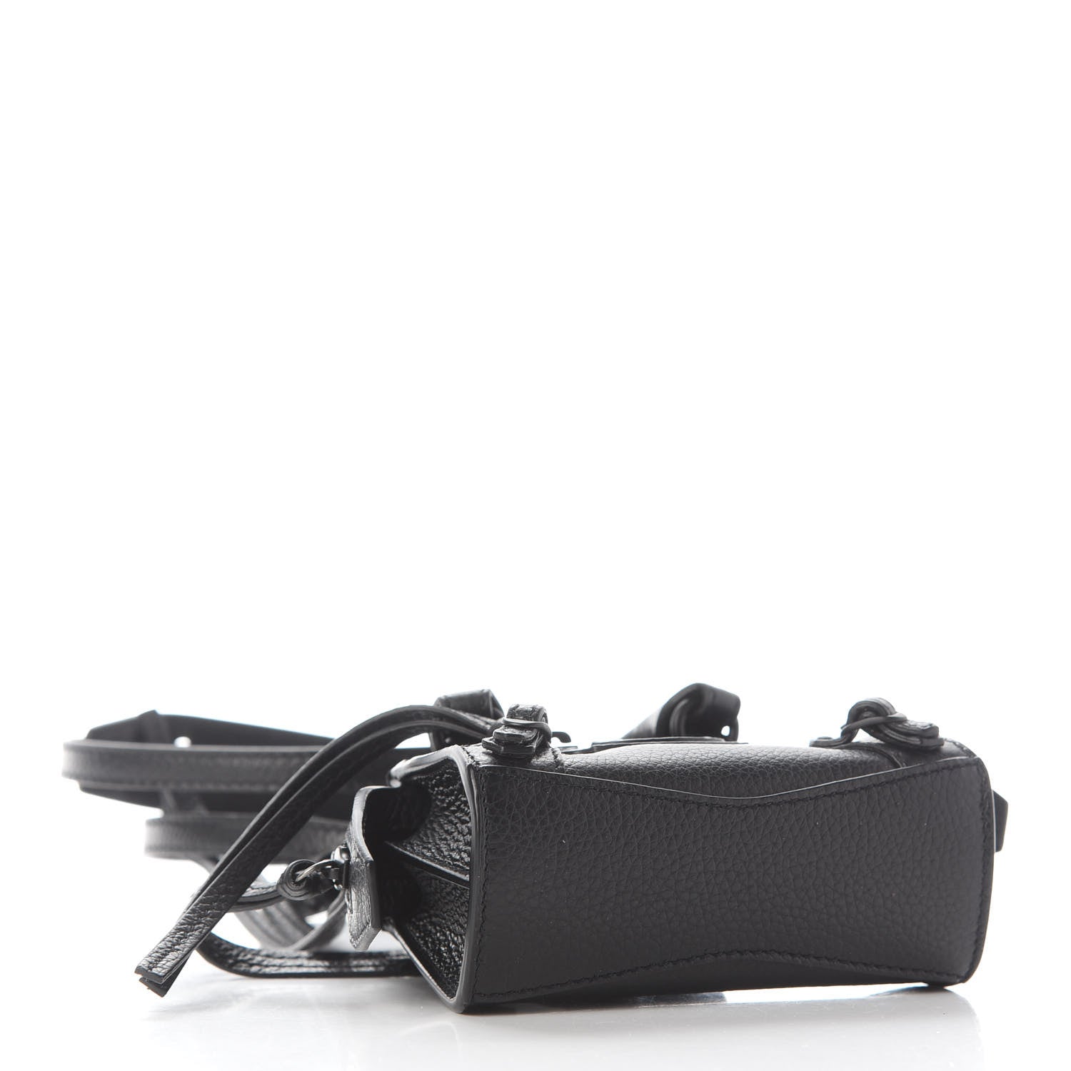 Balenciaga Grained Calfskin Neo Classic Black Hardware Super Nano City Crossbody Black 4 of 8