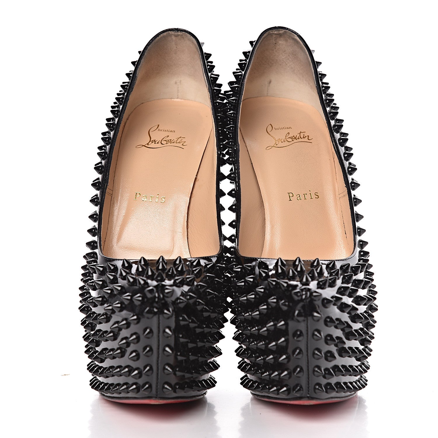 Christian Louboutin Patent Daffodile Spikes 160 Pumps 40 Black 2 of 12