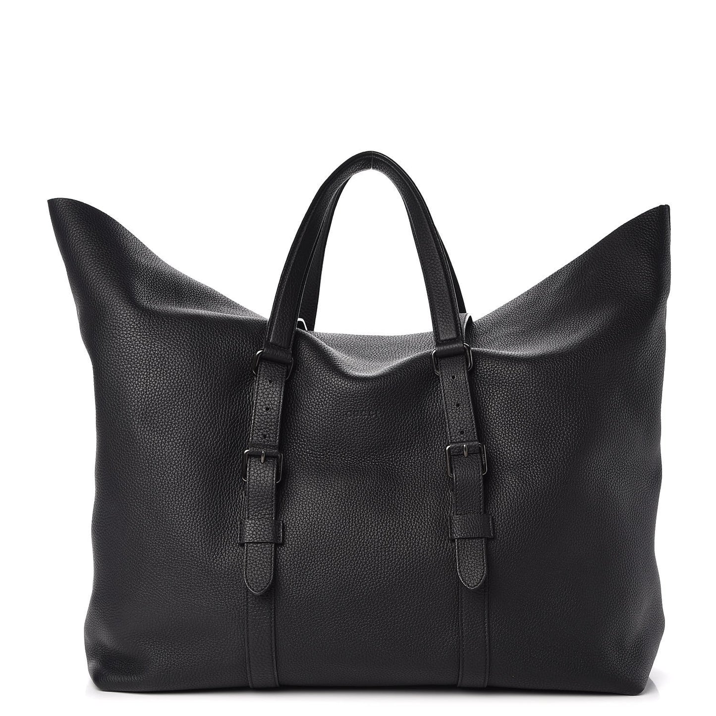 Pebbled Calfskin Carry On Duffle Black