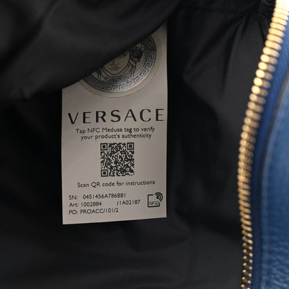 Versace Grained Calfskin Vanitas Medea Belt Bag Blue 7 of 12