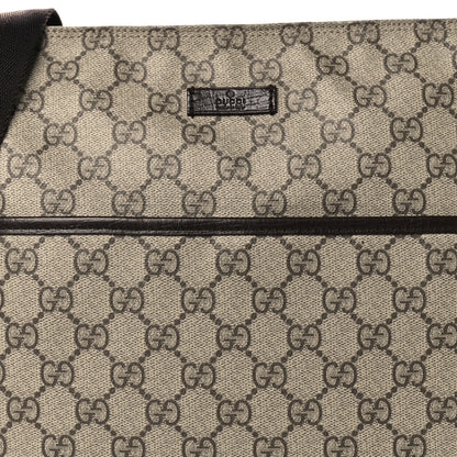 Gucci GG Plus Monogram Medium Flat Messenger Bag Dark Brown 8 of 10
