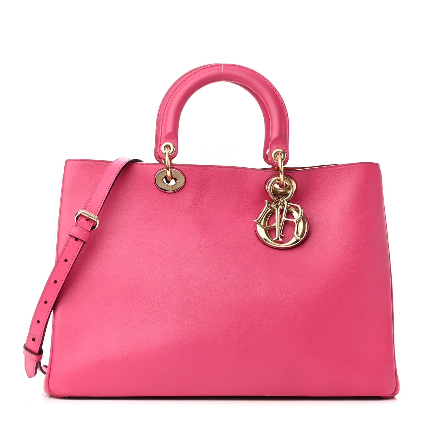 Smooth Calfskin Large Diorissimo Tote Fuchsia