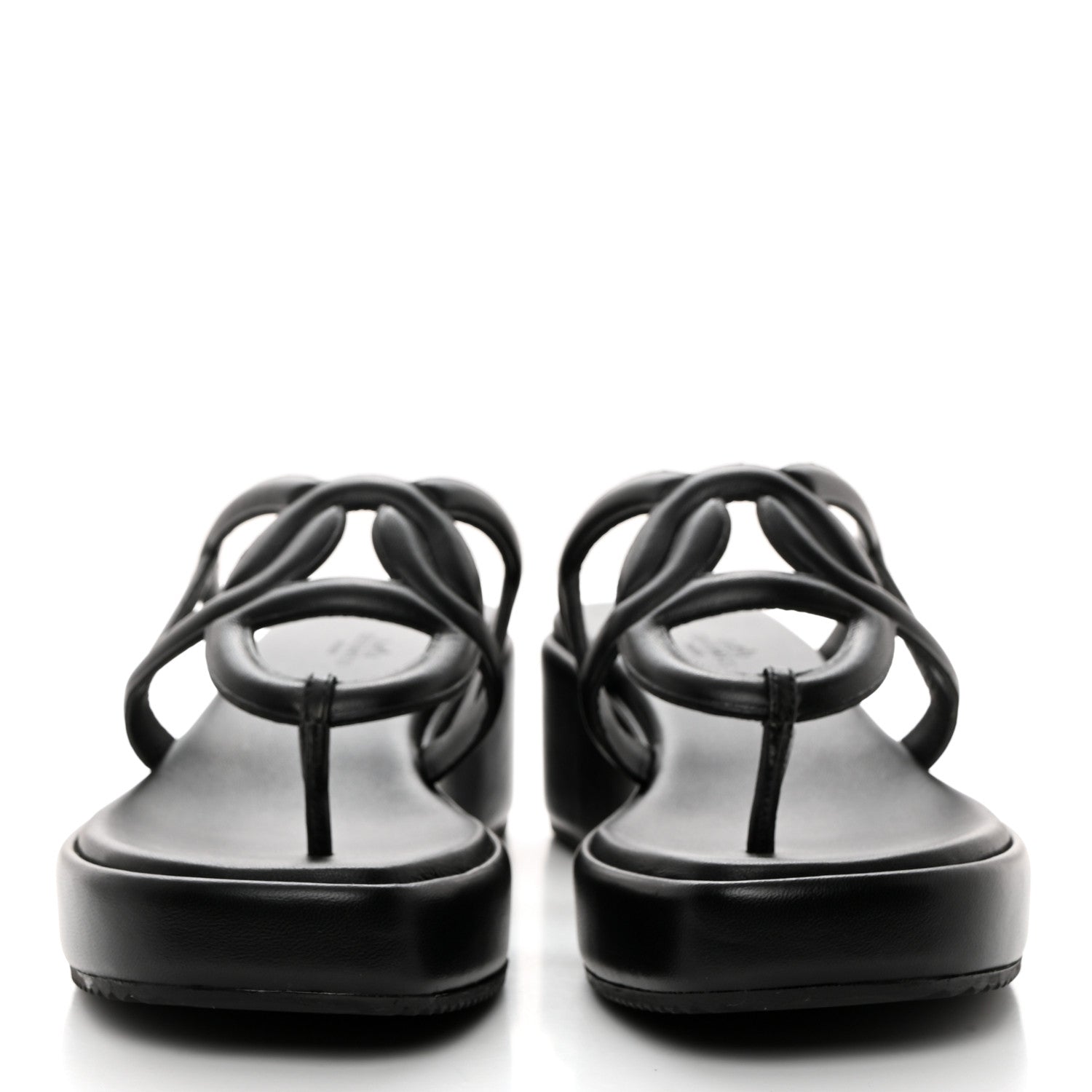 Hermes Nappa Gipsy Sandals 39 Black 2 of 9