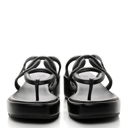 Hermes Nappa Gipsy Sandals 39 Black 2 of 9