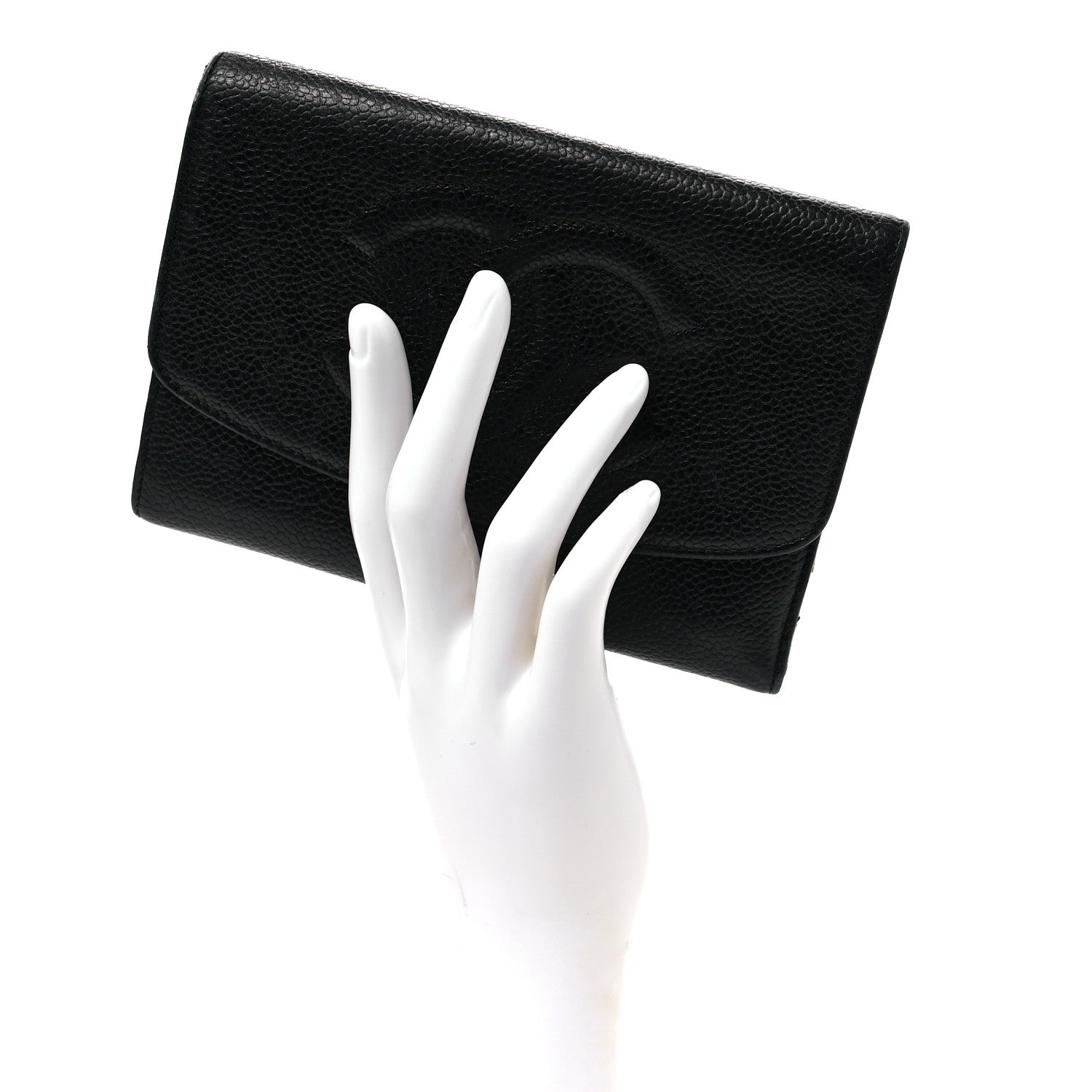 Chanel Caviar Timeless CC Flap Wallet Black 2 of 11
