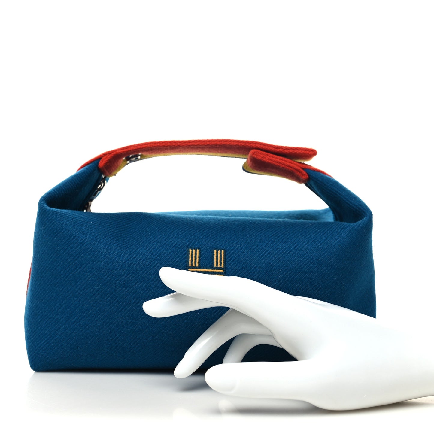 Wool Rocabar Small Bride-A-Brac Pouch Bleu Paon