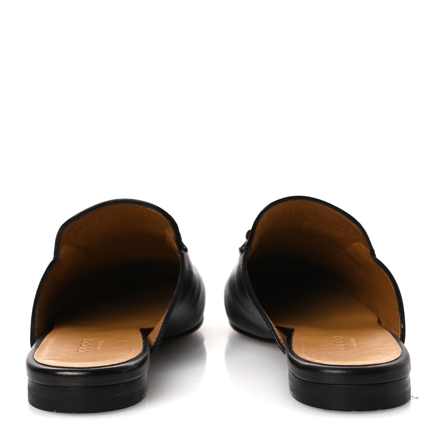 Calfskin Womens Princetown Slippers 39 Black