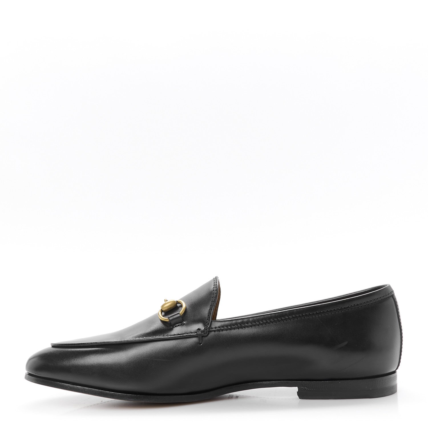 Gucci Calfskin Womens Jordaan Loafers 36.5 Black 1 of 10