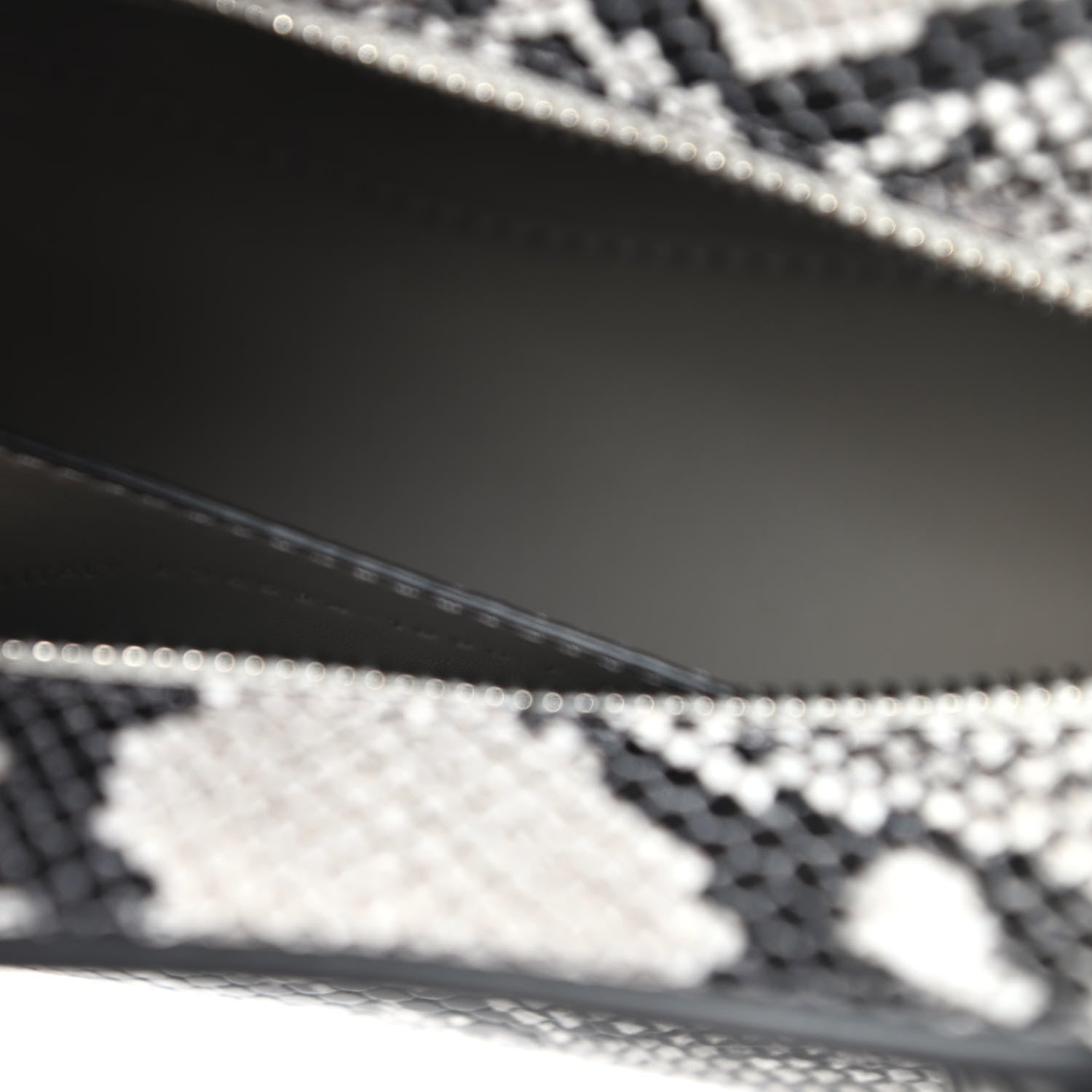 Balenciaga Grained Calfskin Snake Effect Neo Classic Silver Hardware Mini City Black White 7 of 10