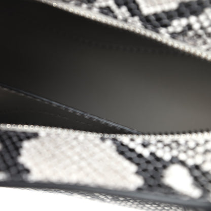 Balenciaga Grained Calfskin Snake Effect Neo Classic Silver Hardware Mini City Black White 7 of 10