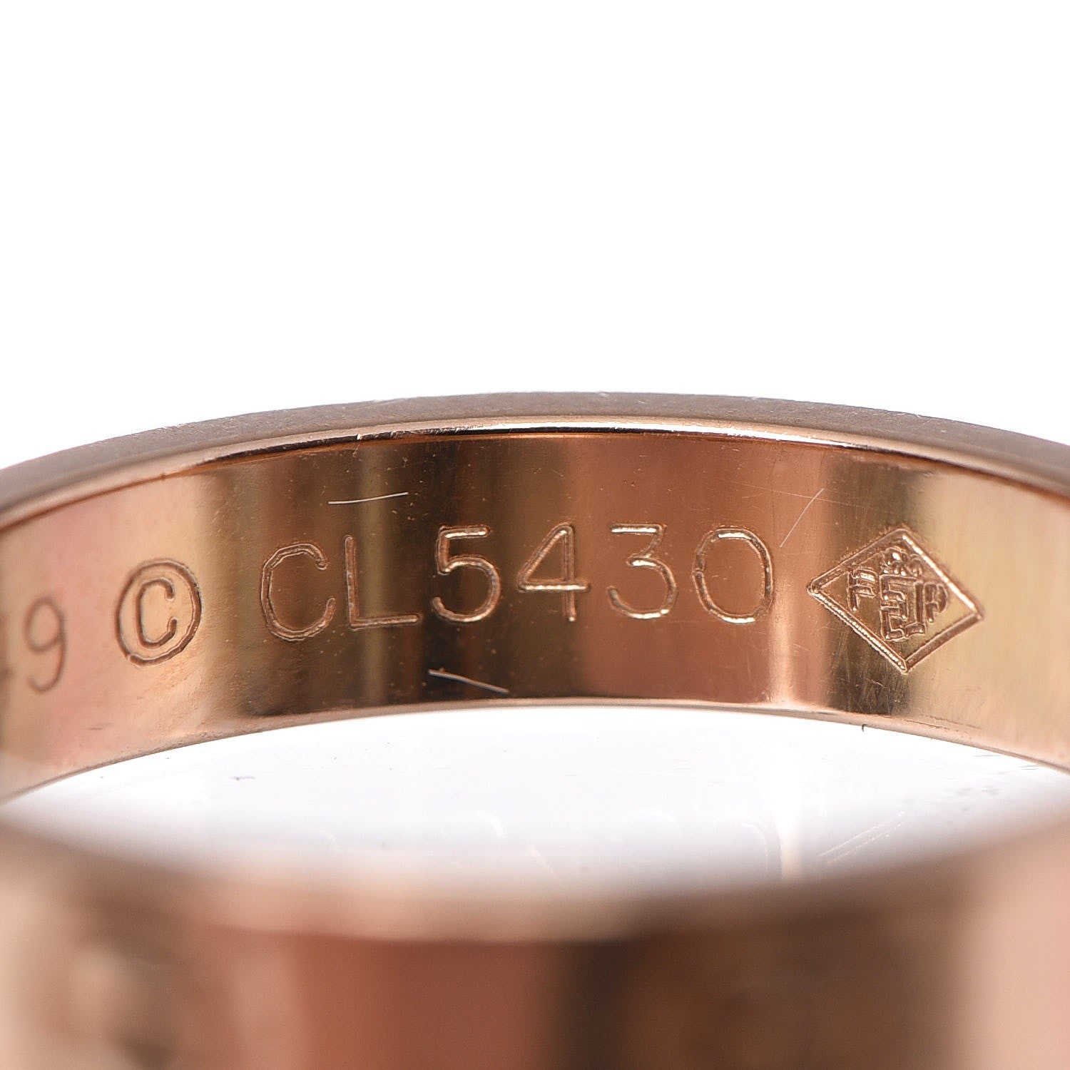 Cartier 18K Pink Gold 3.5mm LOVE Wedding Band Ring 49 4.75 5 of 6