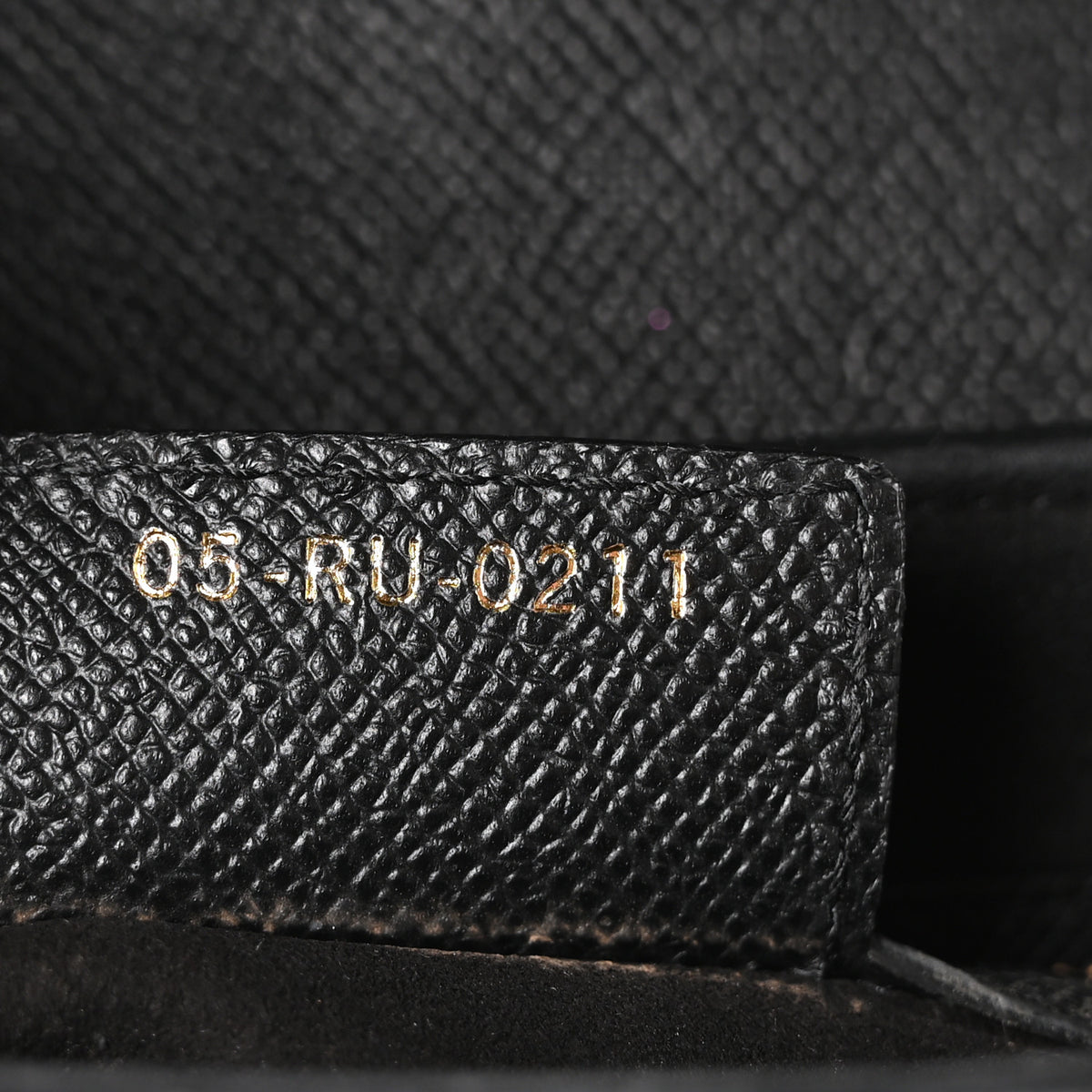 Grained Calfskin Saddle Bag Black