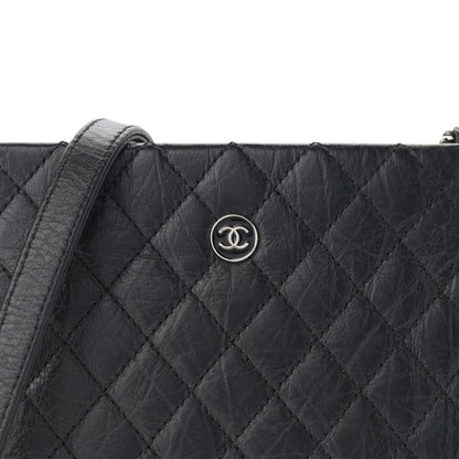 Chanel Aged Calfskin Quilted Crossbody Bag Black 10 of 12