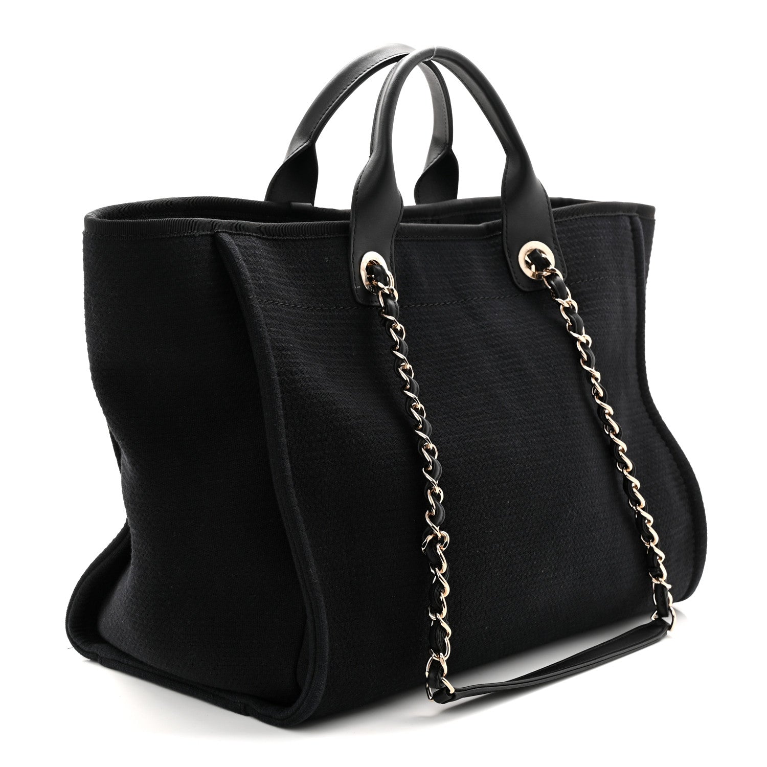 Chanel Mixed Fibers Medium Deauville Tote Black 4 of 12