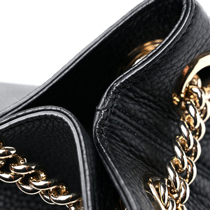 Gucci Pebbled Calfskin Medium Soho Chain Shoulder Bag Black 10 of 10