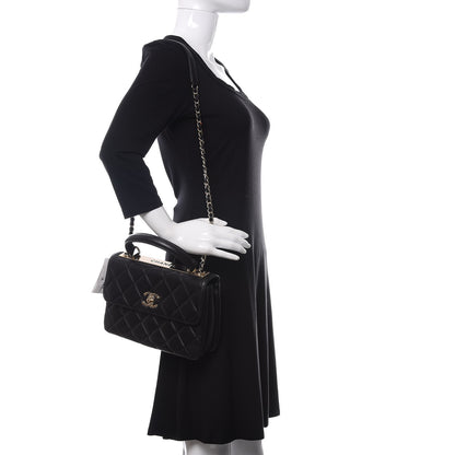 Chanel Lambskin Quilted Small Trendy CC Dual Handle Flap Bag Black 2 of 14