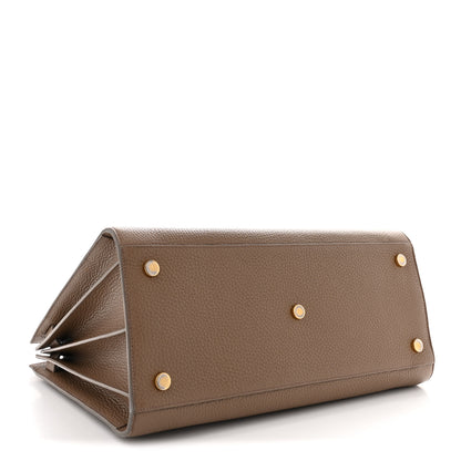 Saint Laurent Grained Calfskin Large Sac de Jour Carryall Taupe 4 of 12