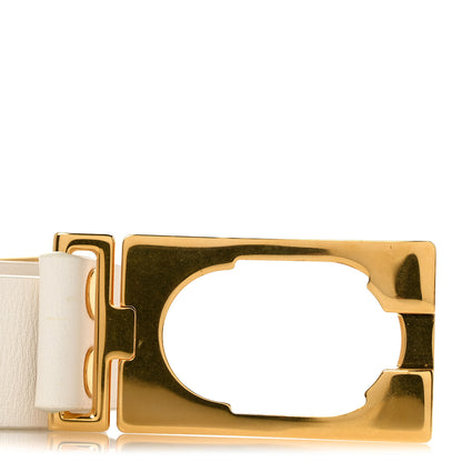 Christian Dior Calfskin 30 Montaigne 75 30 Belt White 7 of 8