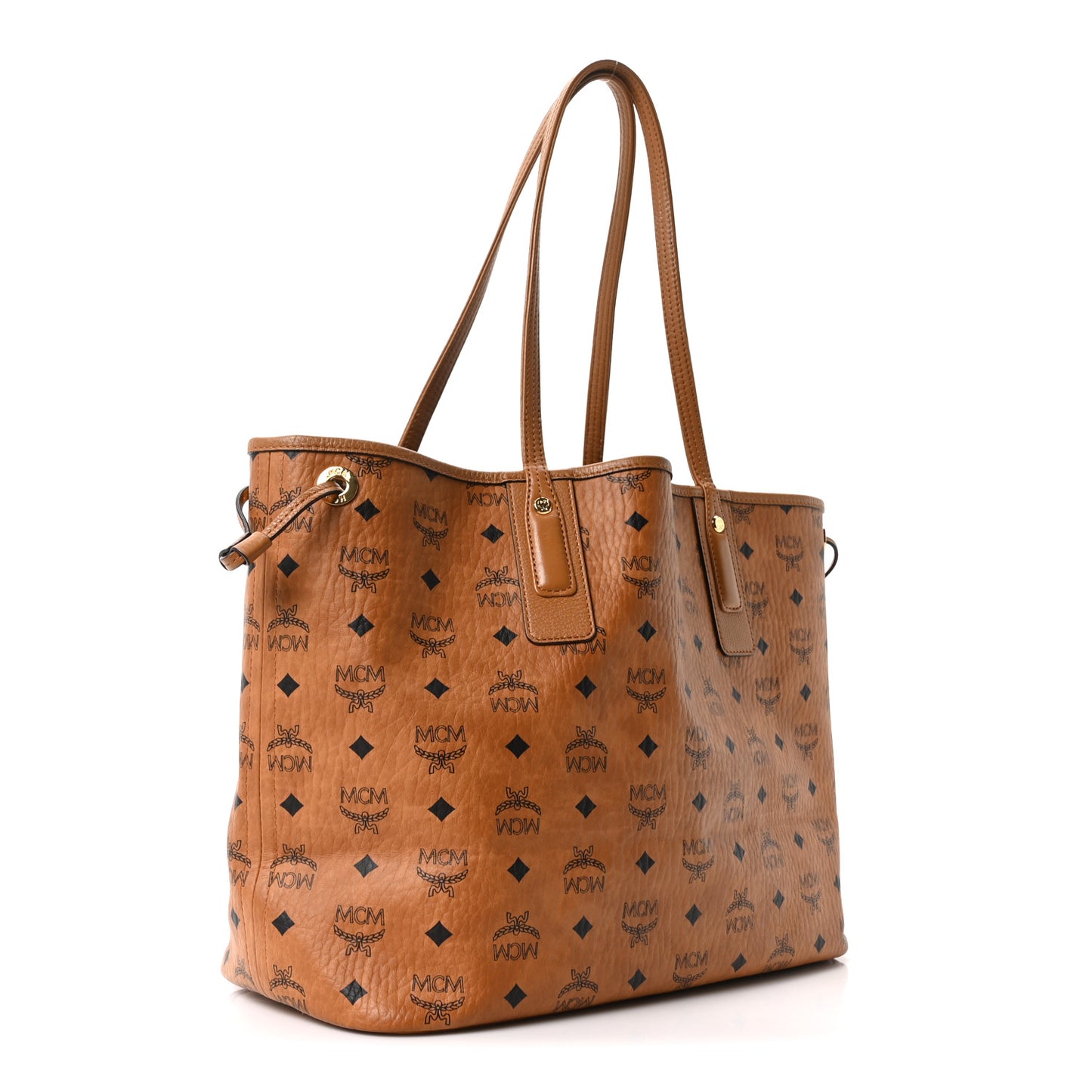 Visetos Medium Liz Reversible Shopper Tote Cognac