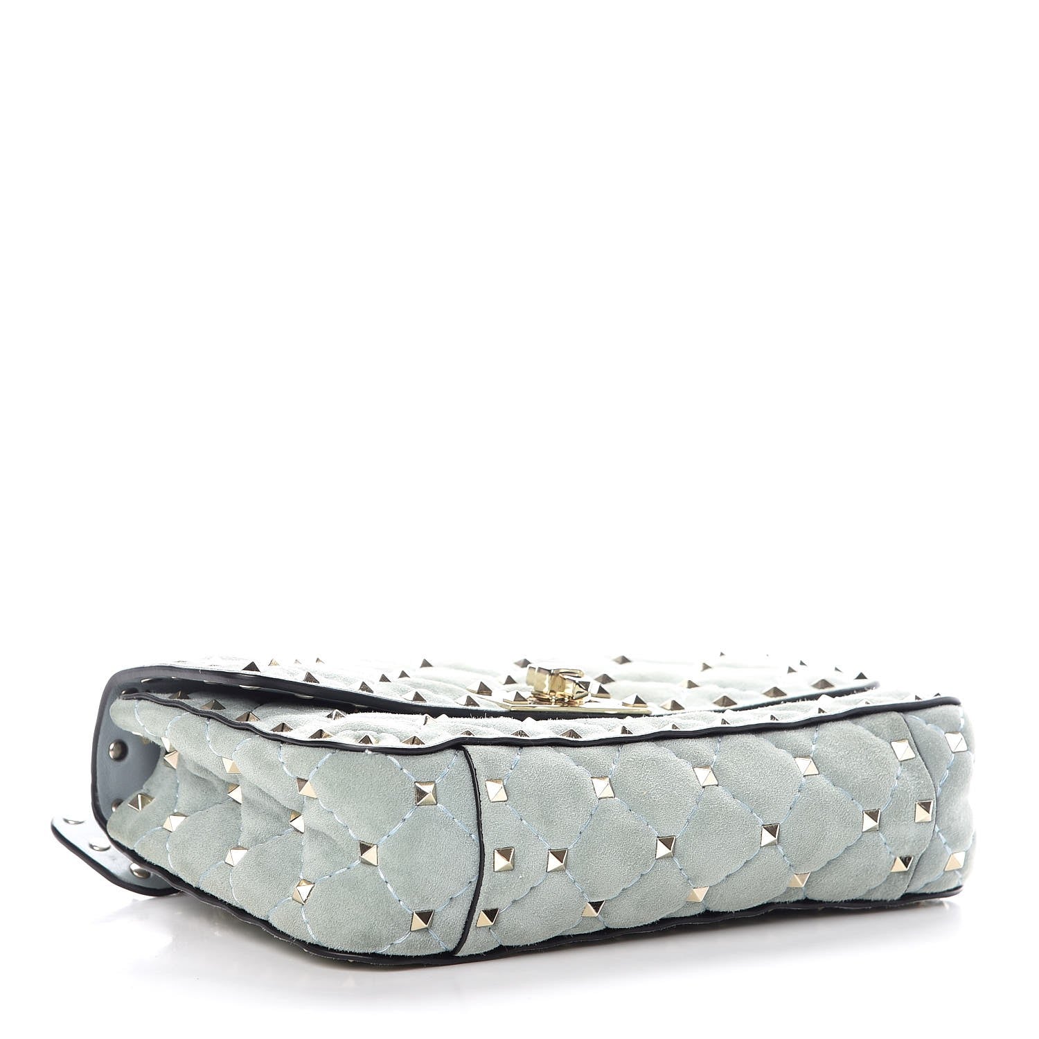 Valentino Garavani Suede Small Rockstud Spike Shoulder Bag Nube 5 of 9