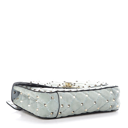 Valentino Garavani Suede Small Rockstud Spike Shoulder Bag Nube 5 of 9