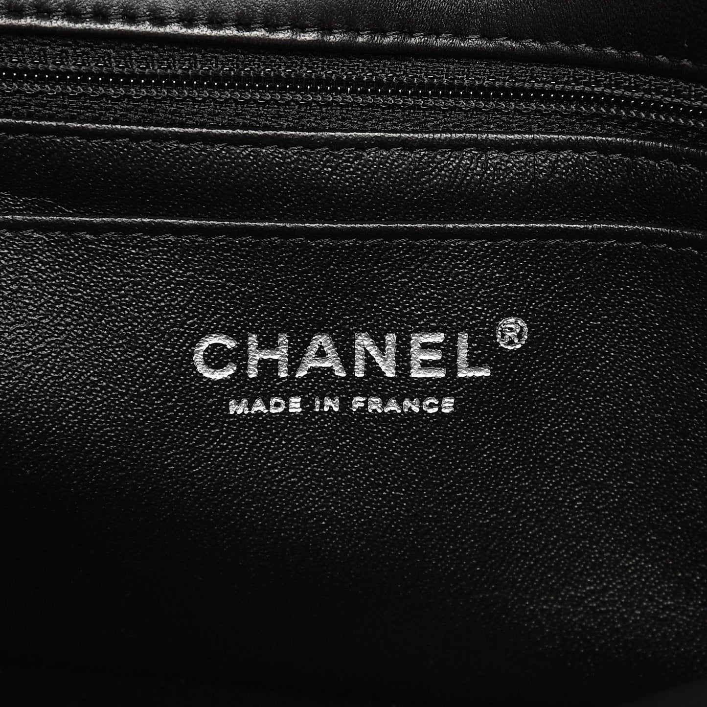 Lambskin Chevron Quilted Mini Rectangular Flap So Black