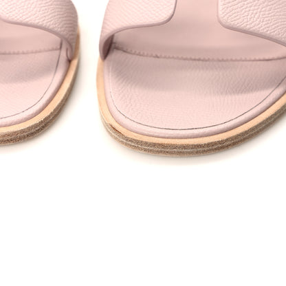 Hermes Epsom Santorini Sandals 38 Rose Porcelaine 9 of 9