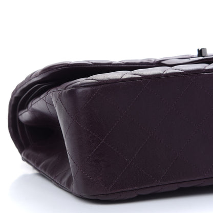 Chanel Lambskin Quilted Jumbo Double Flap Purple 8 of 9