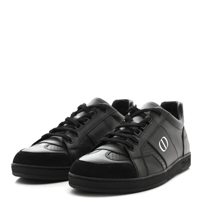 Christian Dior Calfskin Suede Logo Sneakers 40 Black 4 of 10