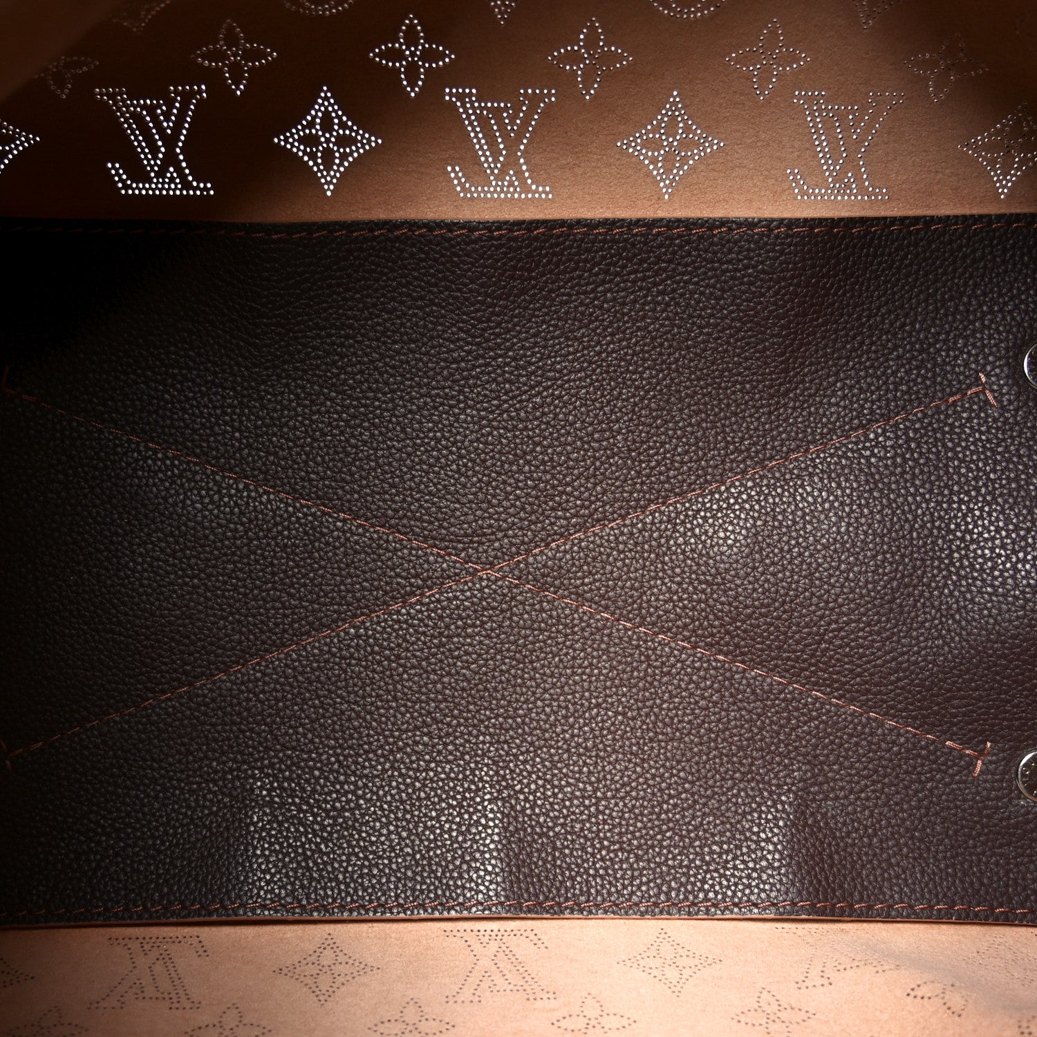 Louis Vuitton Mahina Carmel Hobo Chocolate 5 of 9