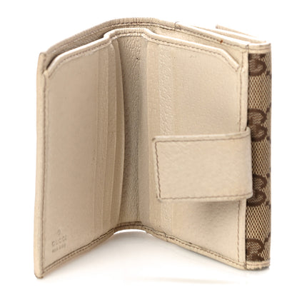 Gucci Monogram Metal Bar French Flap Wallet Off White 5 of 15