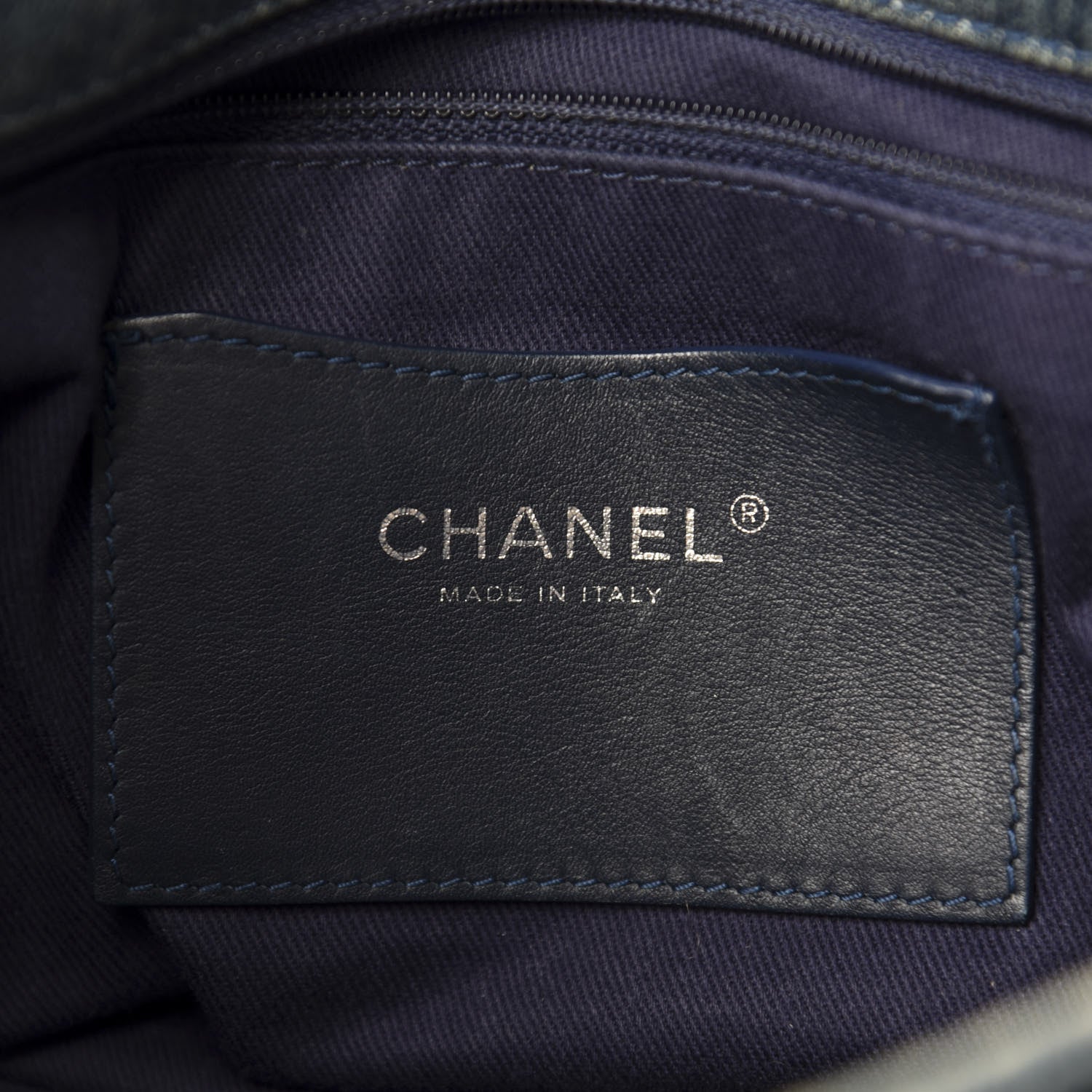 Chanel Denim Camellia Embroidered Large Just Mademoiselle Blue 8 of 10