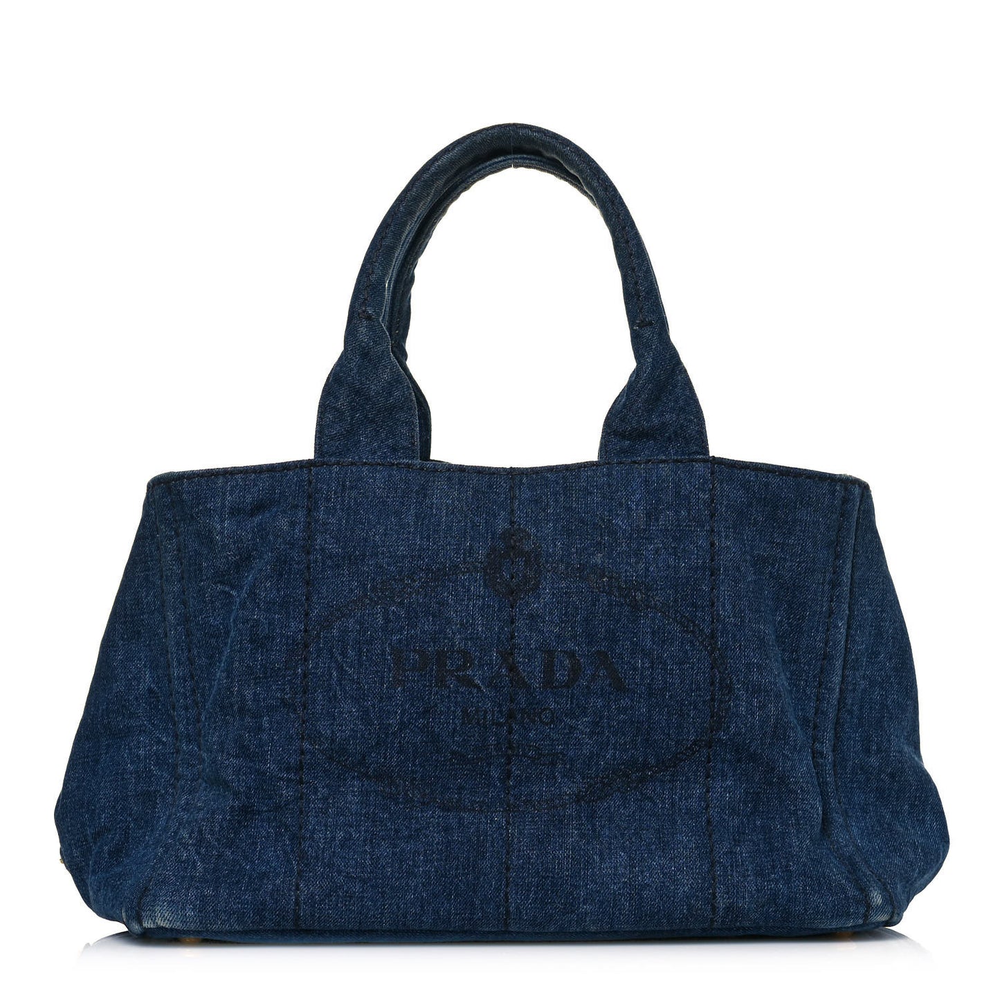 Denim Logo Tote Bleu