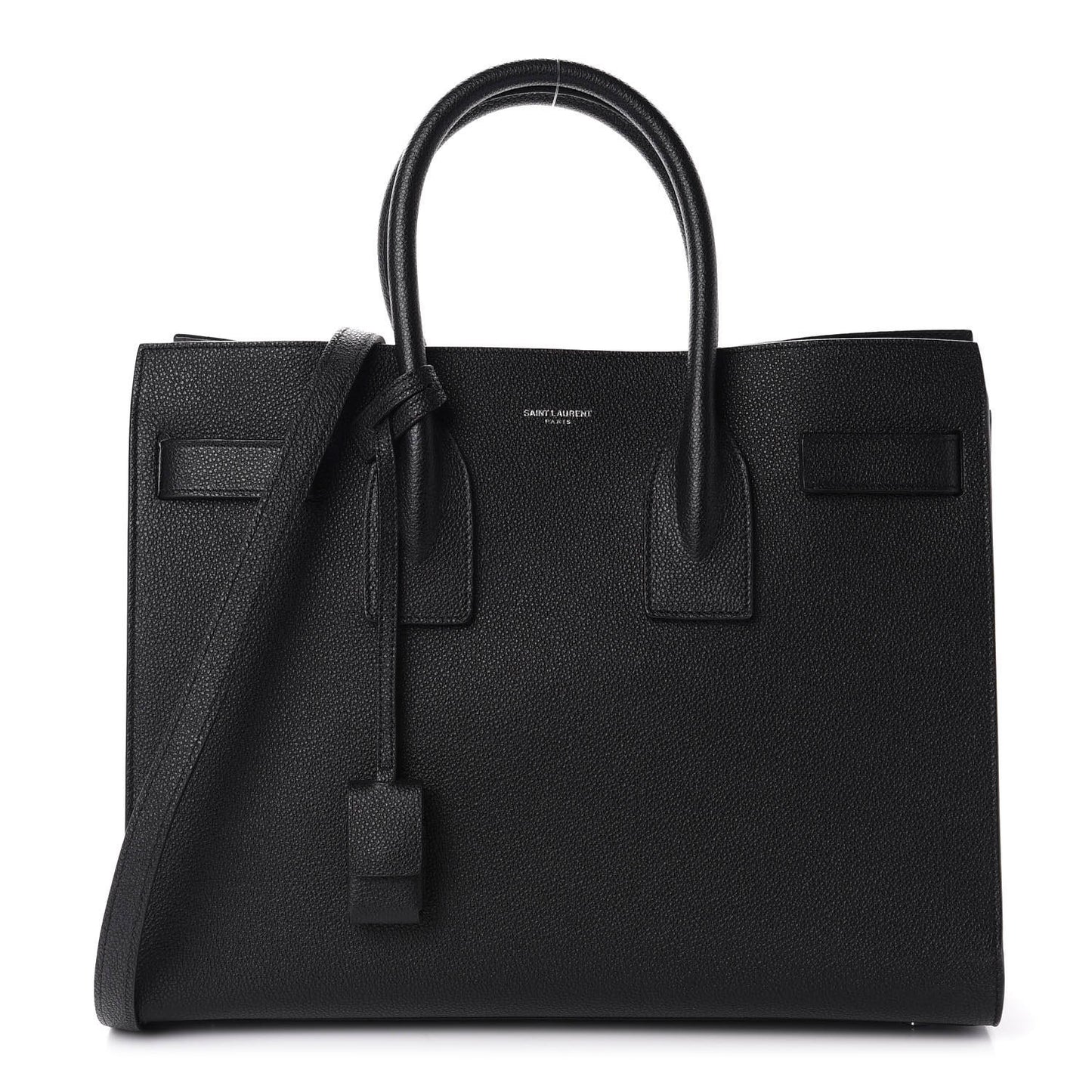 Grained Calfskin Small Sac De Jour Black