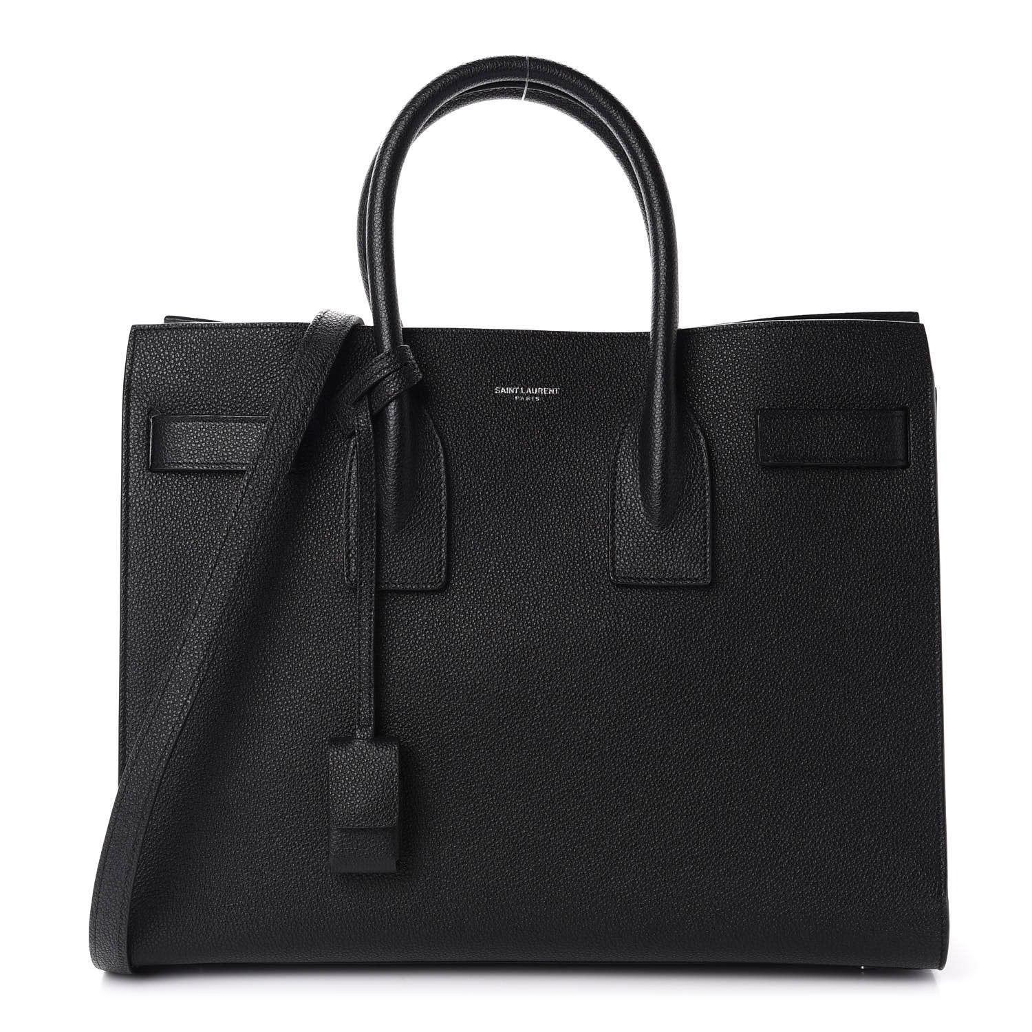Saint Laurent Grained Calfskin Small Sac De Jour Black 1 of 13