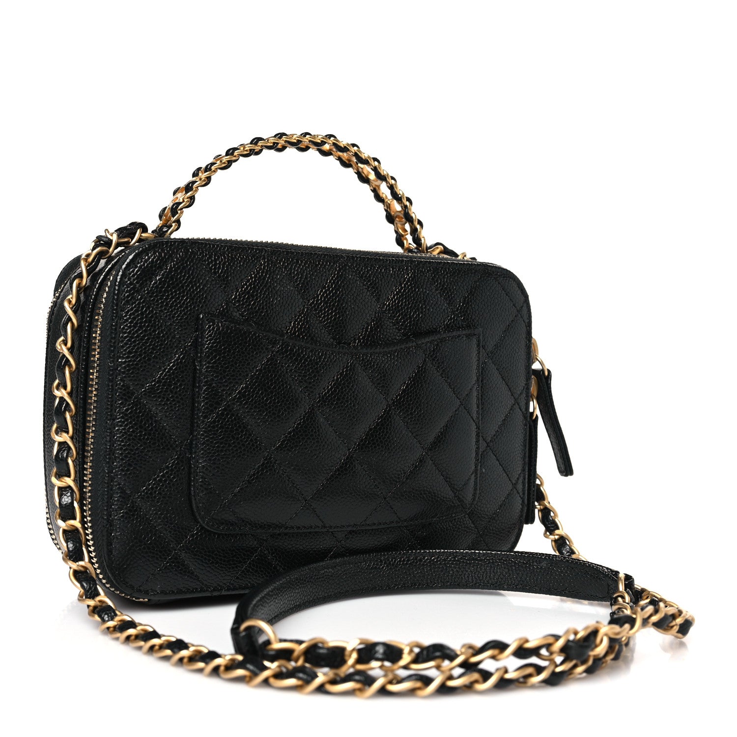Chanel Caviar Quilted Small Pick Me Up Vanity Case Black 3 of 10