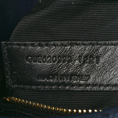 Saint Laurent Canvas Quilted Toy Loulou Puffer Monogram Chain Satchel Deep Marine 7 of 10