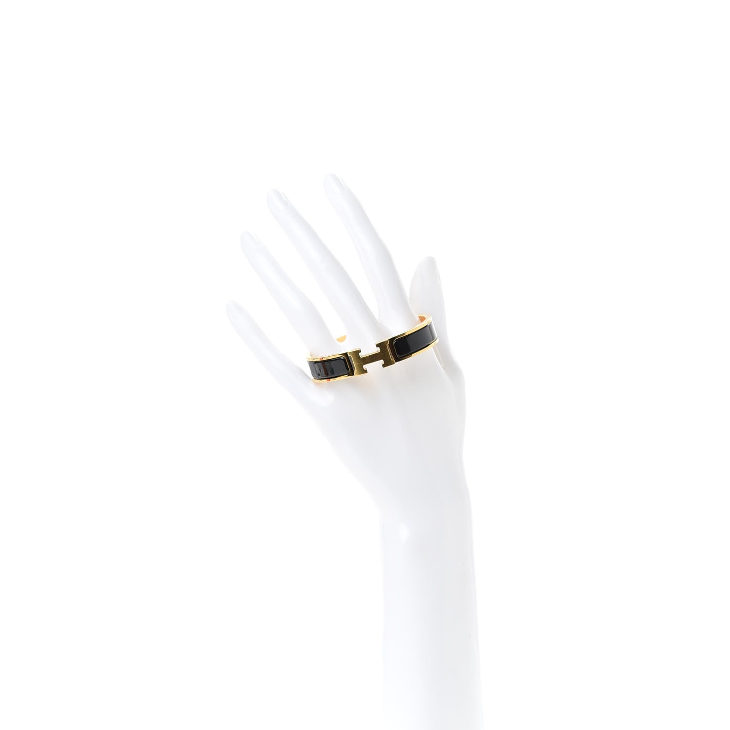 Hermes Enamel Narrow Clic Clac H Bracelet PM Black 2 of 6