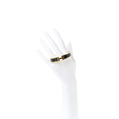Hermes Enamel Narrow Clic Clac H Bracelet PM Black 2 of 6