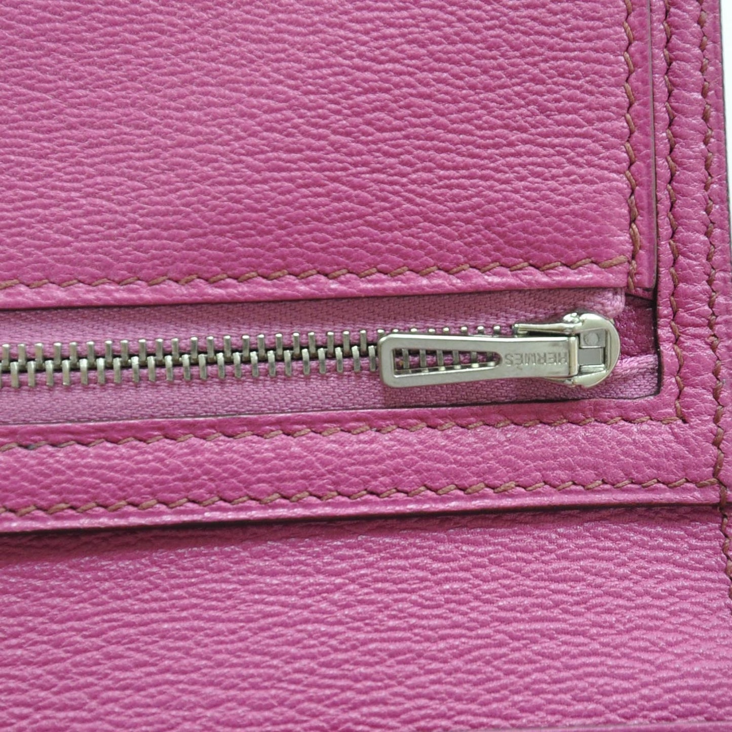 Shiny Alligator Bearn H Wallet Fuchsia