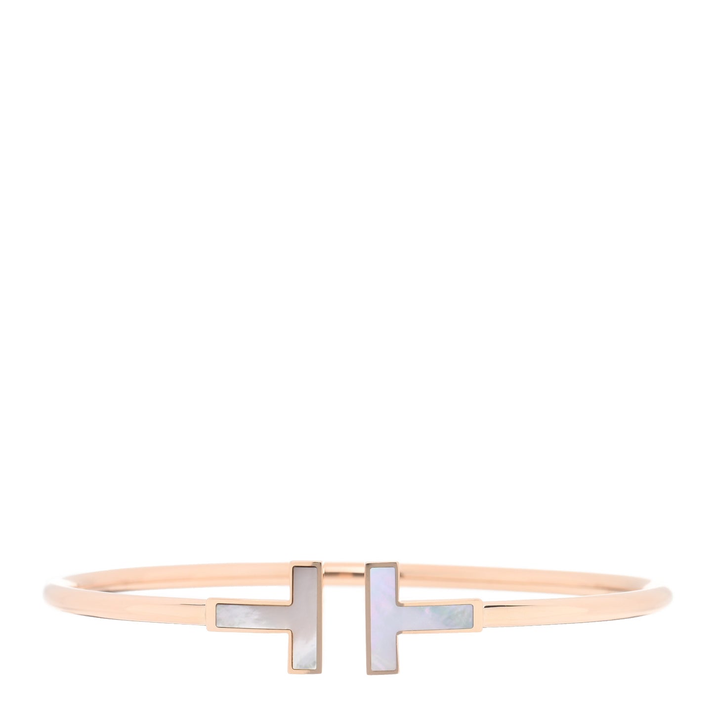18K Rose Gold Mother of Pearl T Wire Bracelet