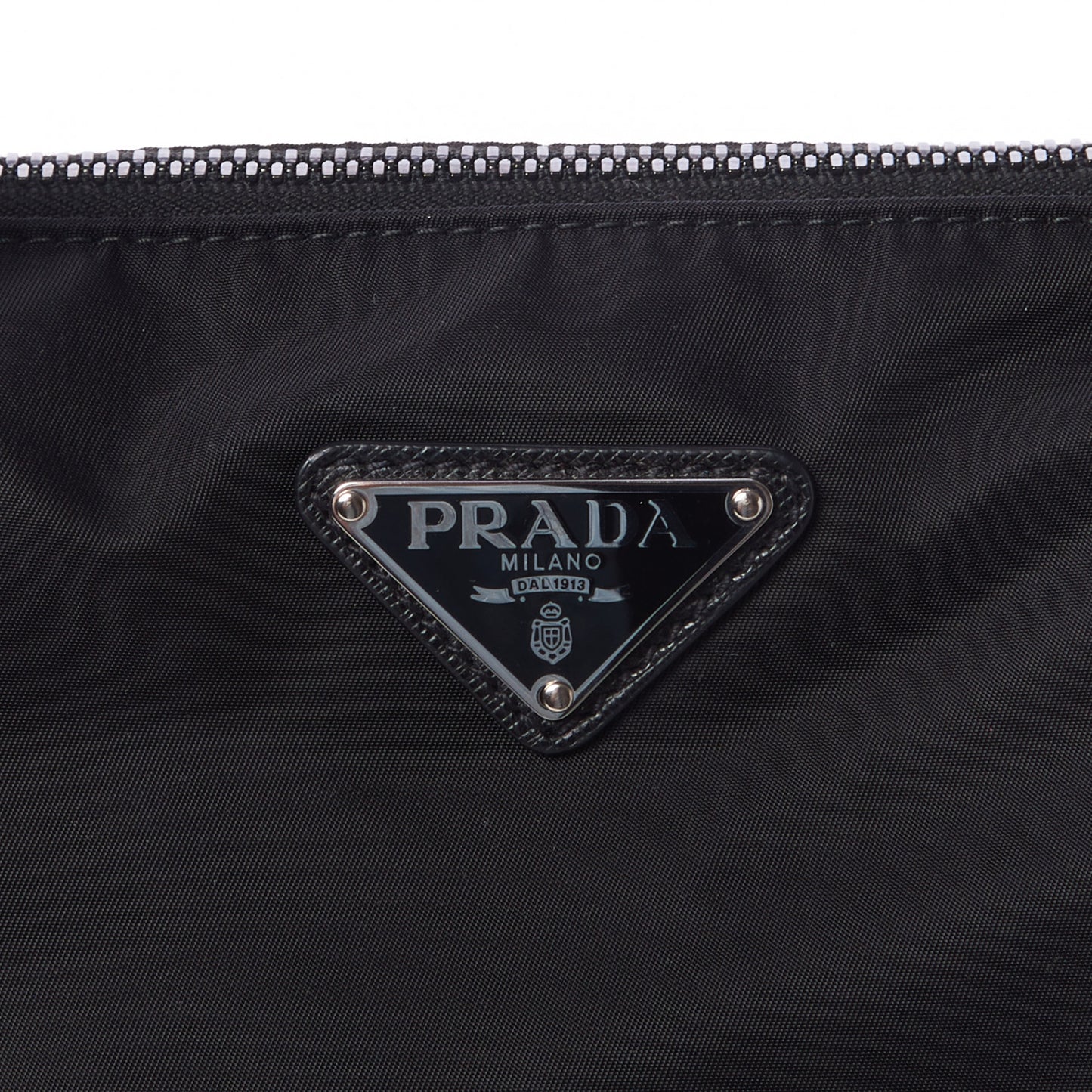 Tessuto Nylon Saffiano Shopping Tote Black