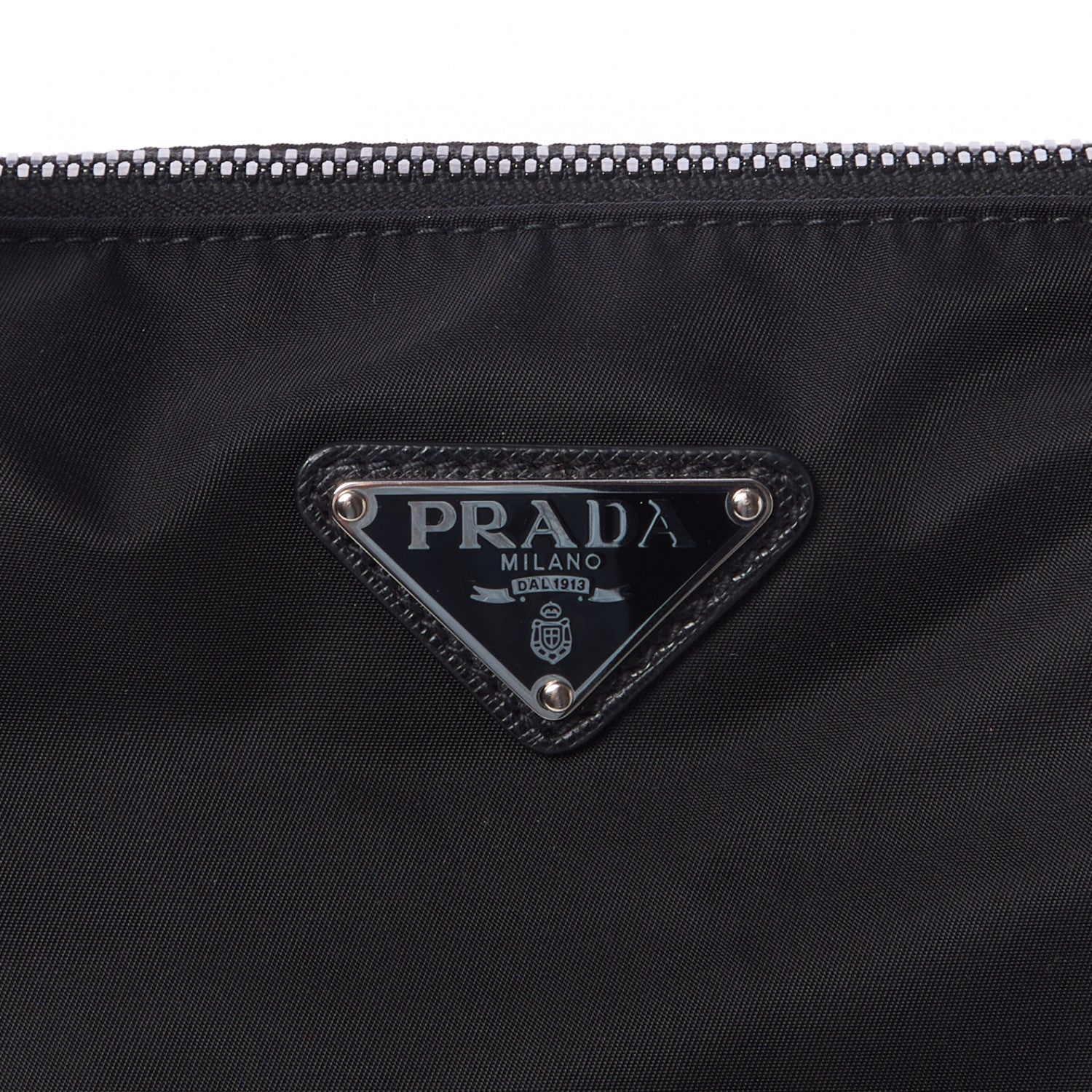 Prada Tessuto Nylon Saffiano Shopping Tote Black 7 of 8