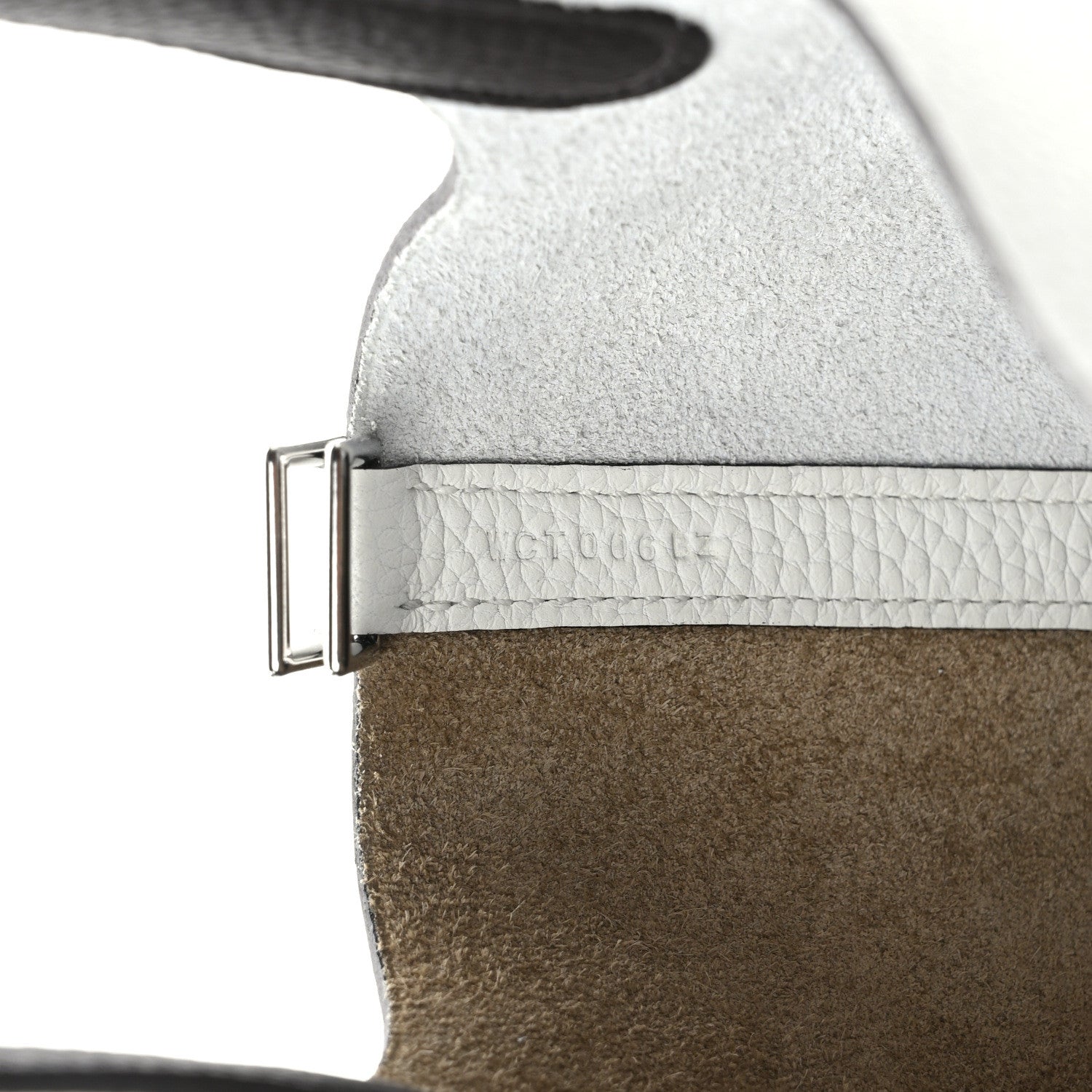 Hermes Taurillon Clemence Casaque Picotin Lock 18 PM Beige Marfa New White Macassar 7 of 11